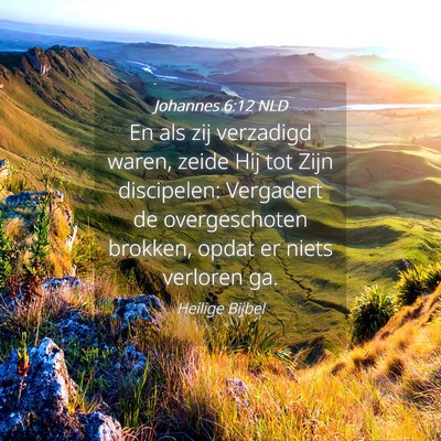 Picture 04 - Johannes 6:12 NLD - En als zij verzadigd waren, zeide Hij tot Zijn - Bible Verse Picture