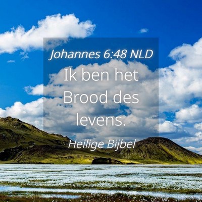 Picture 04 - Johannes 6:48 NLD - Ik ben het Brood des - Bible Verse Picture