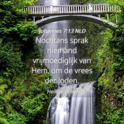 Picture 04 - Johannes 7:13 NLD - Nochtans sprak niemand vrijmoediglijk van Hem, om - Bible Verse Picture