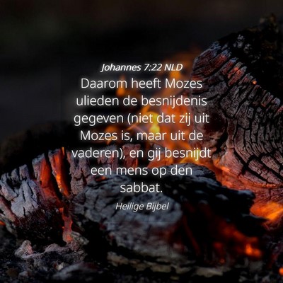 Picture 04 - Johannes 7:22 NLD - Daarom heeft Mozes ulieden de besnijdenis gegeven - Bible Verse Picture