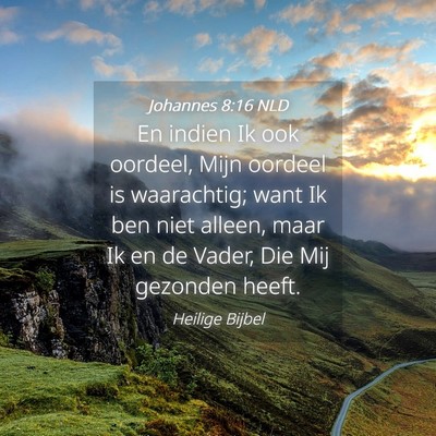 Picture 04 - Johannes 8:16 NLD - En indien Ik ook oordeel, Mijn oordeel is - Bible Verse Picture