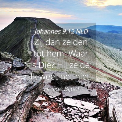 Picture 04 - Johannes 9:12 NLD - Zij dan zeiden tot hem: Waar is Die? Hij zeide: - Bible Verse Picture