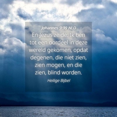 Picture 04 - Johannes 9:39 NLD - En Jezus zeide: Ik ben tot een oordeel in deze - Bible Verse Picture