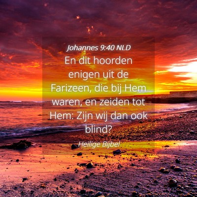 Picture 04 - Johannes 9:40 NLD - En dit hoorden enigen uit de Farizeen, die bij - Bible Verse Picture