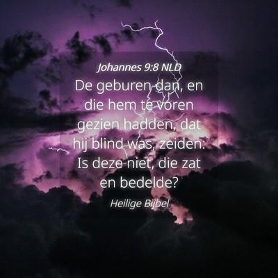 Picture 04 - Johannes 9:8 NLD - De geburen dan, en die hem te voren gezien - Bible Verse Picture