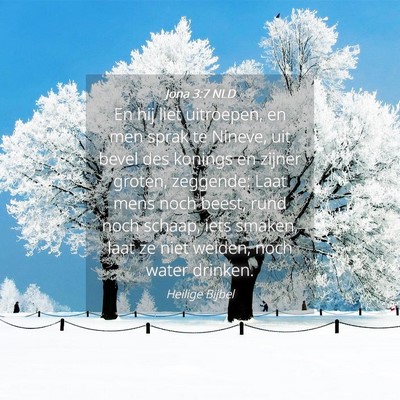 Picture 04 - Jona 3:7 NLD - En hij liet uitroepen, en men sprak te Nineve, - Bible Verse Picture