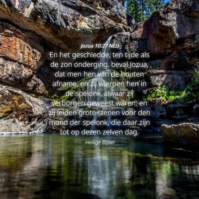Picture 04 - Jozua 10:27 NLD - En het geschiedde, ten tijde als de zon - Bible Verse Picture