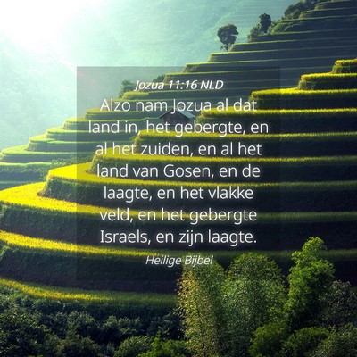 Picture 04 - Jozua 11:16 NLD - Alzo nam Jozua al dat land in, het gebergte, en - Bible Verse Picture