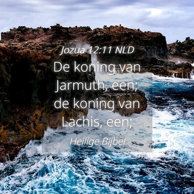 Picture 04 - Jozua 12:11 NLD - De koning van Jarmuth, een; de koning van Lachis, - Bible Verse Picture