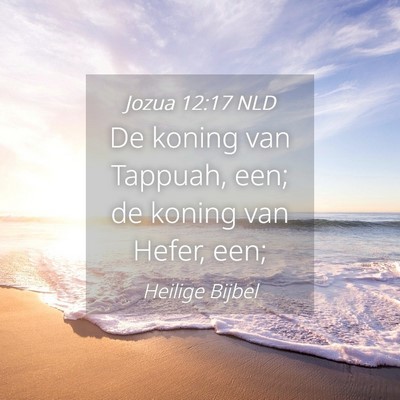 Picture 04 - Jozua 12:17 NLD - De koning van Tappuah, een; de koning van Hefer, - Bible Verse Picture