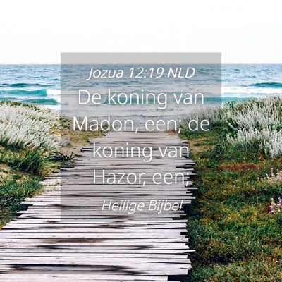 Picture 04 - Jozua 12:19 NLD - De koning van Madon, een; de koning van Hazor, - Bible Verse Picture