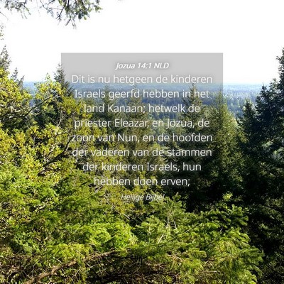 Picture 04 - Jozua 14:1 NLD - Dit is nu hetgeen de kinderen Israels geerfd - Bible Verse Picture