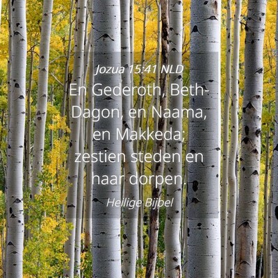 Picture 04 - Jozua 15:41 NLD - En Gederoth, Beth-Dagon, en Naama, en Makkeda; - Bible Verse Picture