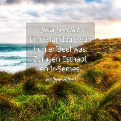 Picture 04 - Jozua 19:41 NLD - En de landpale van hun erfdeel was: Zora, en - Bible Verse Picture