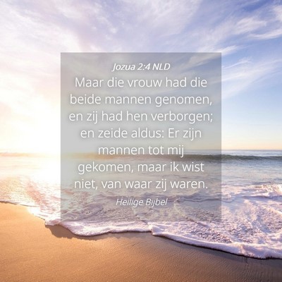 Picture 04 - Jozua 2:4 NLD - Maar die vrouw had die beide mannen genomen, en - Bible Verse Picture