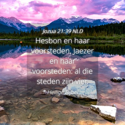 Picture 04 - Jozua 21:39 NLD - Hesbon en haar voorsteden, Jaezer en haar - Bible Verse Picture