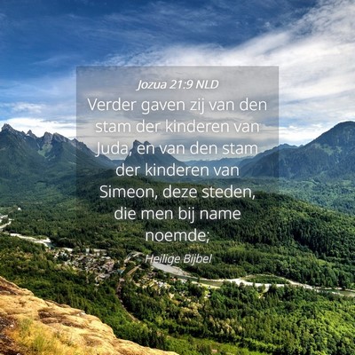Picture 04 - Jozua 21:9 NLD - Verder gaven zij van den stam der kinderen van - Bible Verse Picture