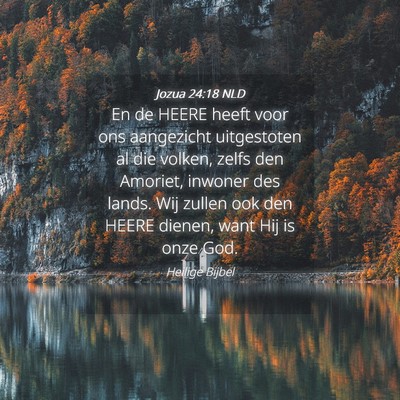 Picture 04 - Jozua 24:18 NLD - En de HEERE heeft voor ons aangezicht uitgestoten - Bible Verse Picture