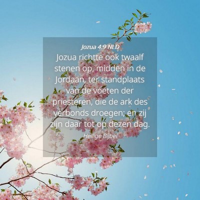Picture 04 - Jozua 4:9 NLD - Jozua richtte ook twaalf stenen op, midden in de - Bible Verse Picture