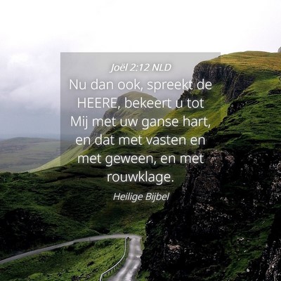 Picture 04 - Joël 2:12 NLD - Nu dan ook, spreekt de HEERE, bekeert u tot Mij - Bible Verse Picture