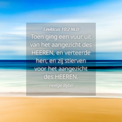 Picture 04 - Leviticus 10:2 NLD - Toen ging een vuur uit van het aangezicht des - Bible Verse Picture