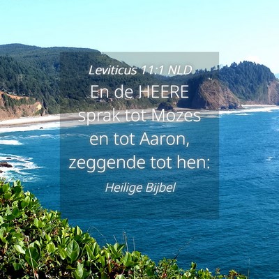 Picture 04 - Leviticus 11:1 NLD - En de HEERE sprak tot Mozes en tot Aaron, - Bible Verse Picture