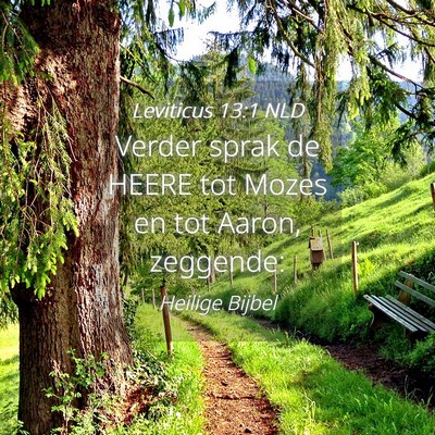 Picture 04 - Leviticus 13:1 NLD - Verder sprak de HEERE tot Mozes en tot Aaron, - Bible Verse Picture