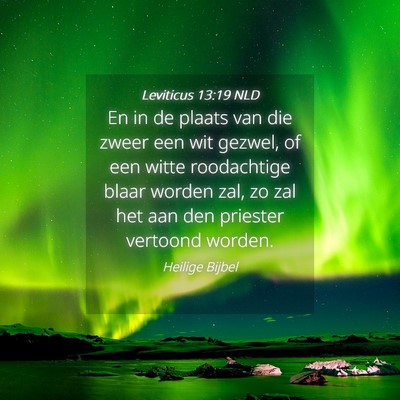 Picture 04 - Leviticus 13:19 NLD - En in de plaats van die zweer een wit gezwel, of - Bible Verse Picture