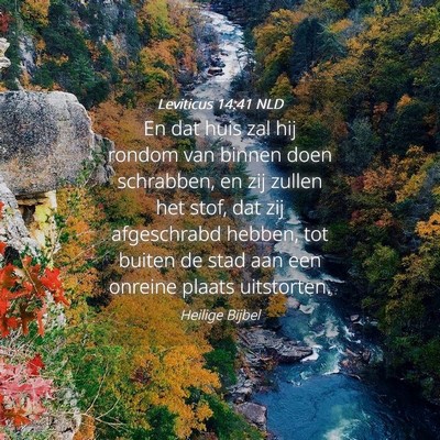 Picture 04 - Leviticus 14:41 NLD - En dat huis zal hij rondom van binnen doen - Bible Verse Picture