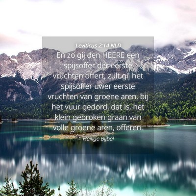 Picture 04 - Leviticus 2:14 NLD - En zo gij den HEERE een spijsoffer der eerste - Bible Verse Picture