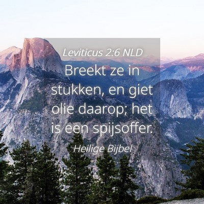 Picture 04 - Leviticus 2:6 NLD - Breekt ze in stukken, en giet olie daarop; het is - Bible Verse Picture