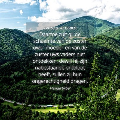 Picture 04 - Leviticus 20:19 NLD - Daartoe zult gij de schaamte van de zuster uwer - Bible Verse Picture