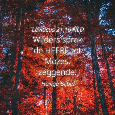 Picture 04 - Leviticus 21:16 NLD - Wijders sprak de HEERE tot Mozes, - Bible Verse Picture