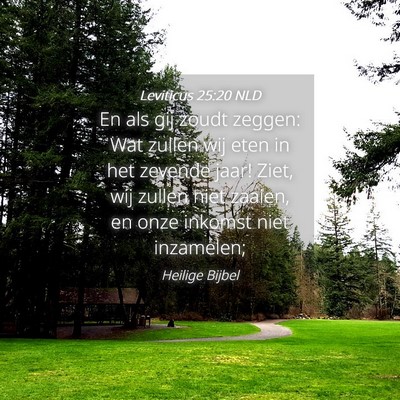Picture 04 - Leviticus 25:20 NLD - En als gij zoudt zeggen: Wat zullen wij eten in - Bible Verse Picture