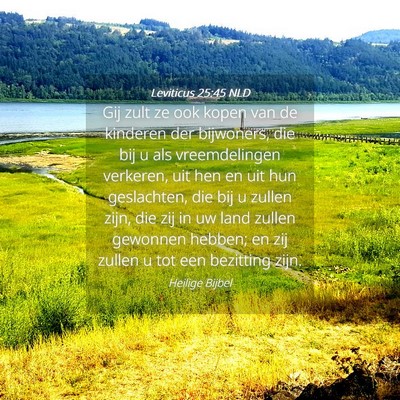 Picture 04 - Leviticus 25:45 NLD - Gij zult ze ook kopen van de kinderen der - Bible Verse Picture