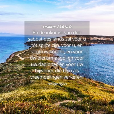 Picture 04 - Leviticus 25:6 NLD - En de inkomst van den sabbat des lands zal voor u - Bible Verse Picture