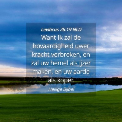 Picture 04 - Leviticus 26:19 NLD - Want Ik zal de hovaardigheid uwer kracht - Bible Verse Picture