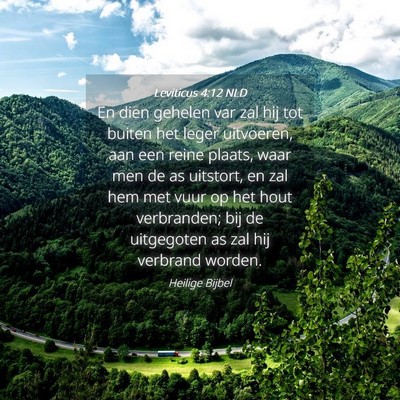 Picture 04 - Leviticus 4:12 NLD - En dien gehelen var zal hij tot buiten het leger - Bible Verse Picture
