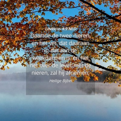 Picture 04 - Leviticus 4:9 NLD - Daartoe de twee nieren, en het vet, dat daaraan - Bible Verse Picture