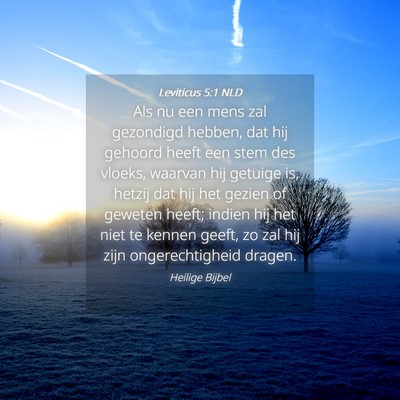 Picture 04 - Leviticus 5:1 NLD - Als nu een mens zal gezondigd hebben, dat hij - Bible Verse Picture