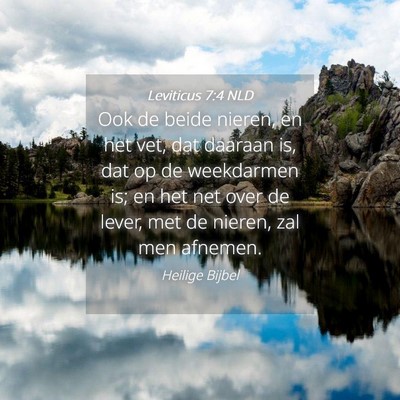 Picture 04 - Leviticus 7:4 NLD - Ook de beide nieren, en het vet, dat daaraan is, - Bible Verse Picture