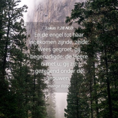 Picture 04 - Lukas 1:28 NLD - En de engel tot haar ingekomen zijnde, zeide: - Bible Verse Picture