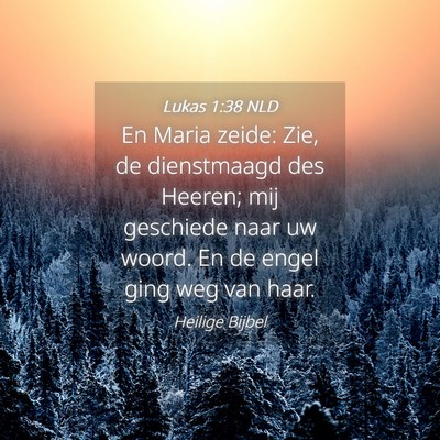 Picture 04 - Lukas 1:38 NLD - En Maria zeide: Zie, de dienstmaagd des Heeren; - Bible Verse Picture