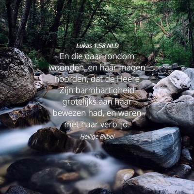 Picture 04 - Lukas 1:58 NLD - En die daar rondom woonden, en haar magen - Bible Verse Picture