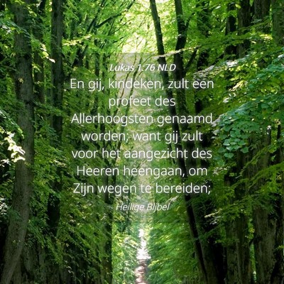 Picture 04 - Lukas 1:76 NLD - En gij, kindeken, zult een profeet des - Bible Verse Picture