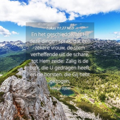 Picture 04 - Lukas 11:27 NLD - En het geschiedde, als Hij deze dingen sprak, dat - Bible Verse Picture