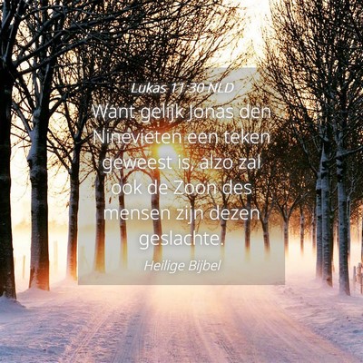 Picture 04 - Lukas 11:30 NLD - Want gelijk Jonas den Ninevieten een teken - Bible Verse Picture