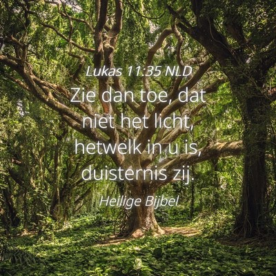 Picture 04 - Lukas 11:35 NLD - Zie dan toe, dat niet het licht, hetwelk in u is, - Bible Verse Picture