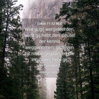 Picture 04 - Lukas 11:52 NLD - Wee u, gij wetgeleerden, want gij hebt den - Bible Verse Picture