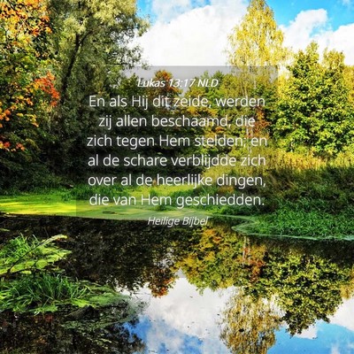 Picture 04 - Lukas 13:17 NLD - En als Hij dit zeide, werden zij allen beschaamd, - Bible Verse Picture